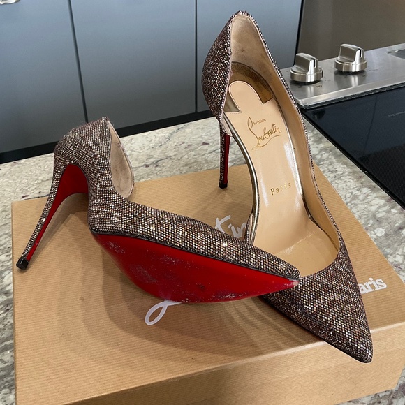 Christian Louboutin Ariza Glitter 100mm 38.5 - Picture 7 of 9